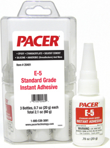 Pacer E-5 Ultra-Low Viscosity Cyanoacrylate Adhesive - 5 Gram (0.17 oz) Bottle
