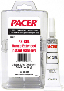 Pacer RX-50M Gel Adhesive 200 gram tube cyanoacrylate for contaminated surfaces