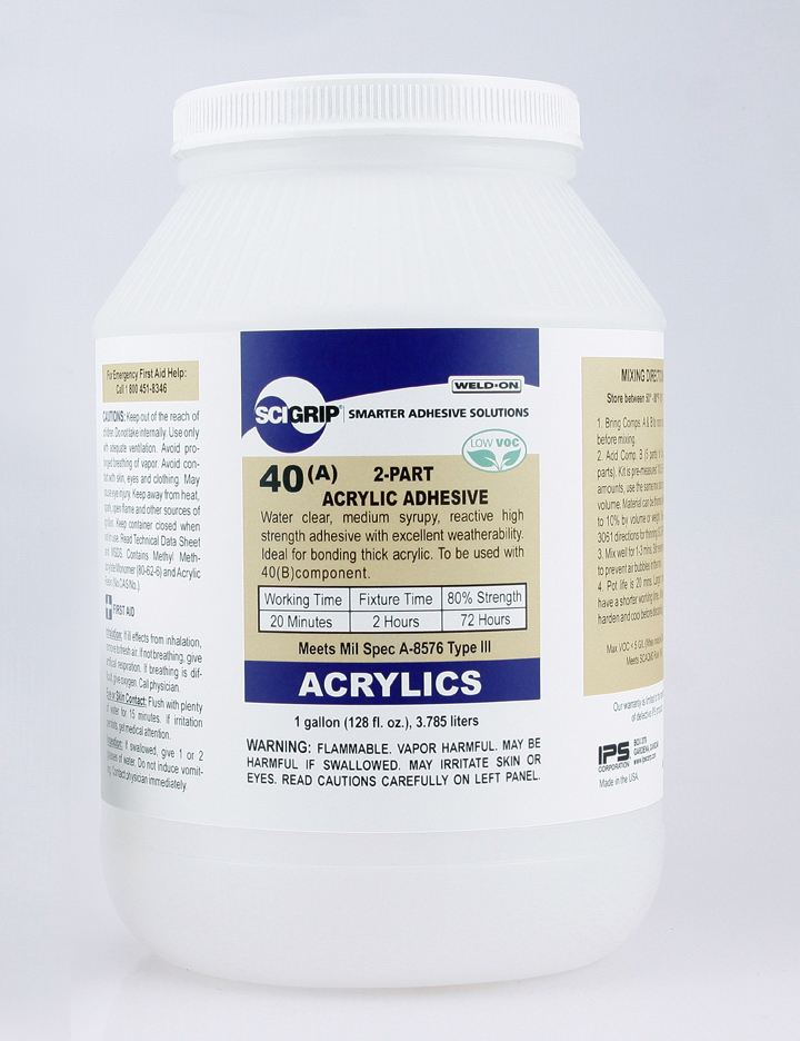 Weld-On 40 Low VOC Acrylic Adhesive - Gallon Kit