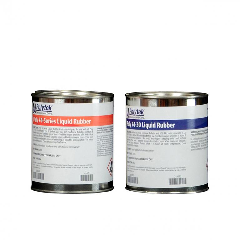 Polytek 74-30 Polyurethane Liquid Rubber-4 lb Kit - Chemical Concepts