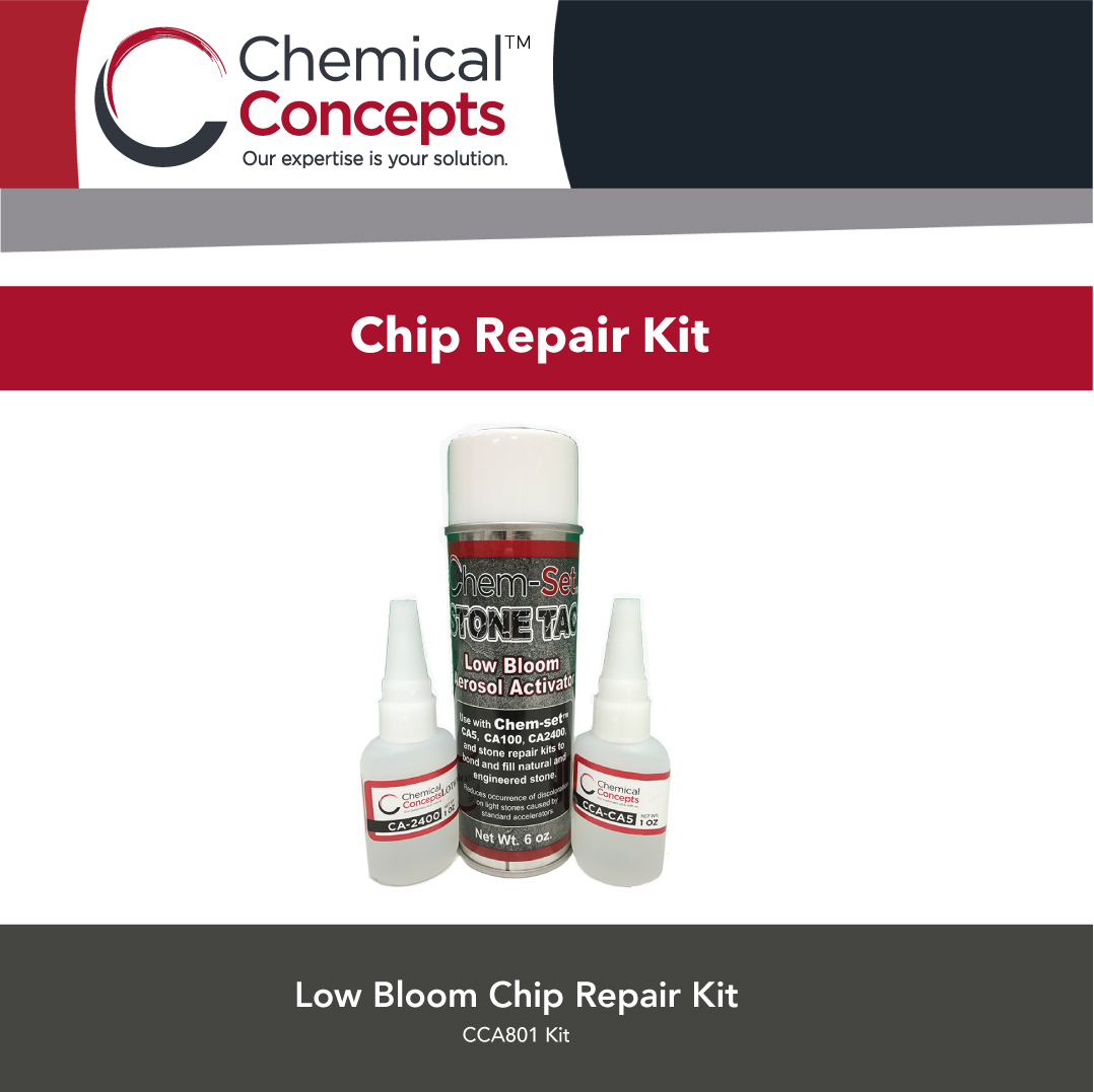 Chem-Set CCA801 “Low Bloom” CA Chip Repair Kit - Chemical Concepts