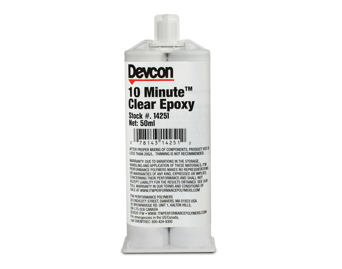 Devcon 10 Minute Epoxy Clear 50 mL Cartridge