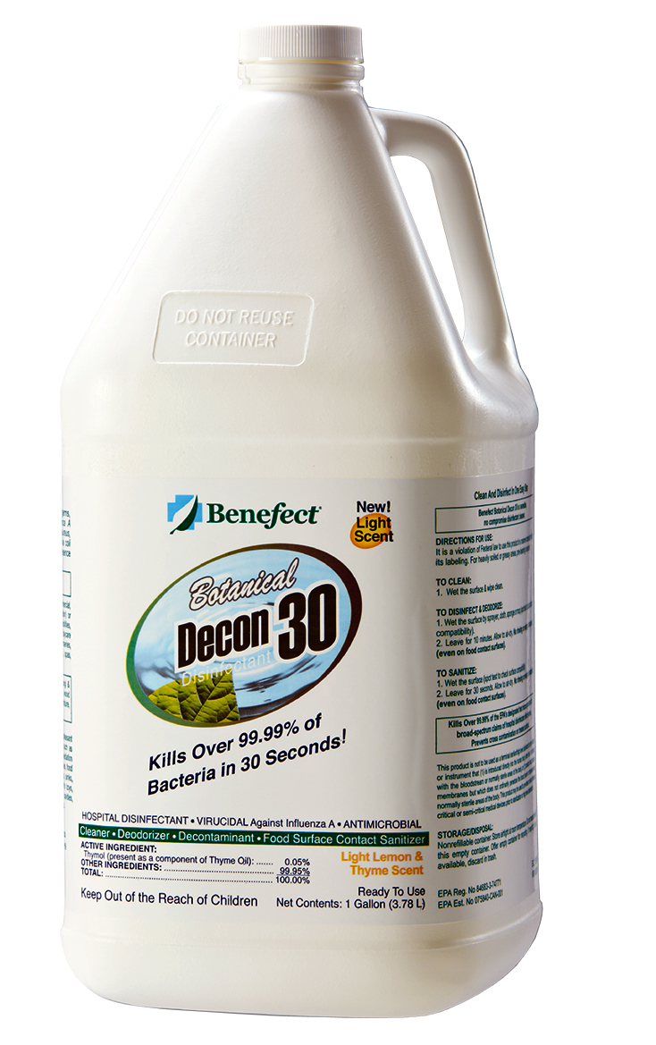 Benefect Decon 30 Botanical Disinfectant-Case of 4 Gal.