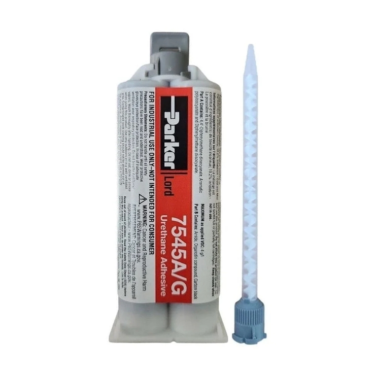LORD 7545-A/G urethane adhesive 50ml side by side cartridge with red Parker Lord label