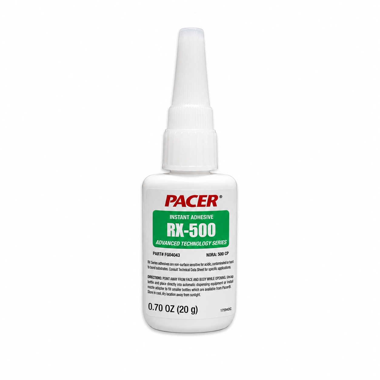 Pacer RX-500 Instant Adhesive, Range Extended (400-600 cP)
