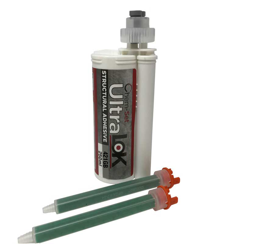 MMA Adhesive for Bonding Difficult Plastics - PP and PE - 50 ml Cartridge / Single Cartridge / No Cartridge Gun