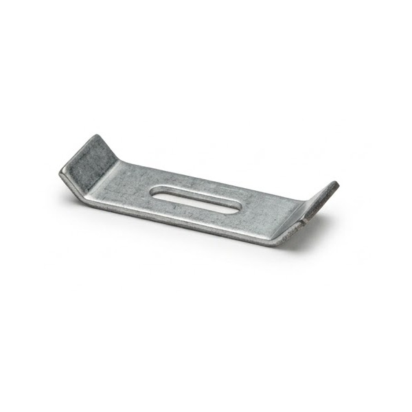 C-shape stamped steel undermount sink clip with both ends turned up