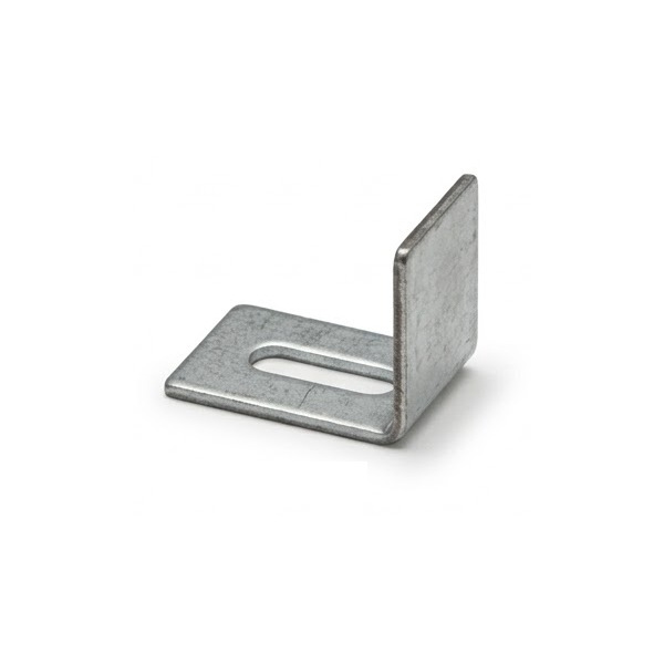 L-shape High Rise stamped steel undermount sink clip with a tall vertical leg