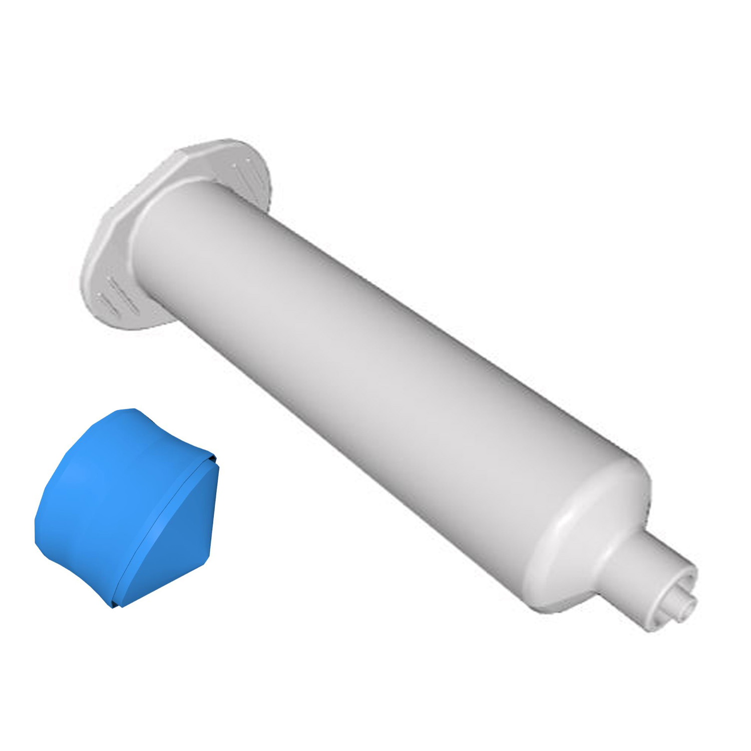 Techcon 10 cc Natural Syringe Barrel Kit With Blue Pistons, 1000 Pack