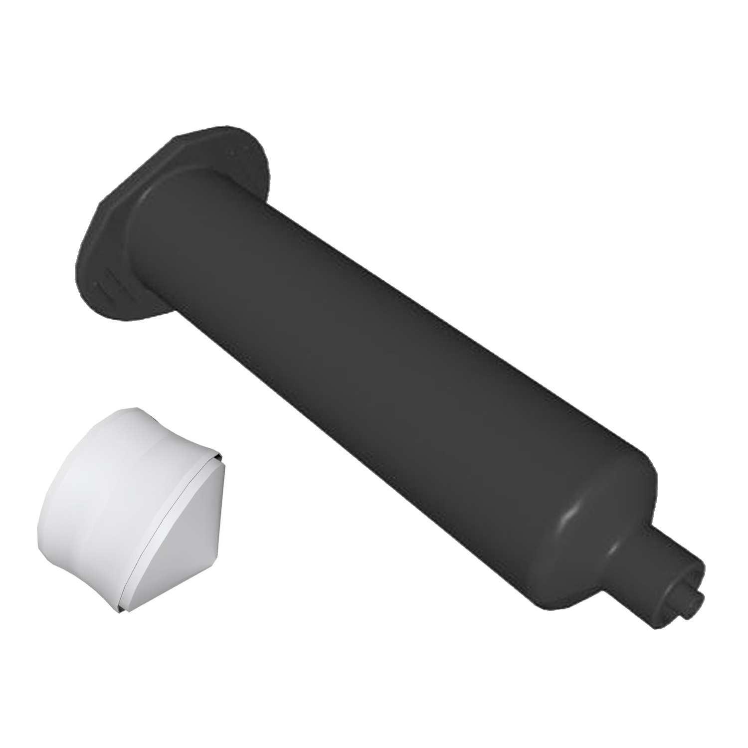 Techcon 30cc Black Syringe Barrel Kit, White Wiper Piston, 50 Pack