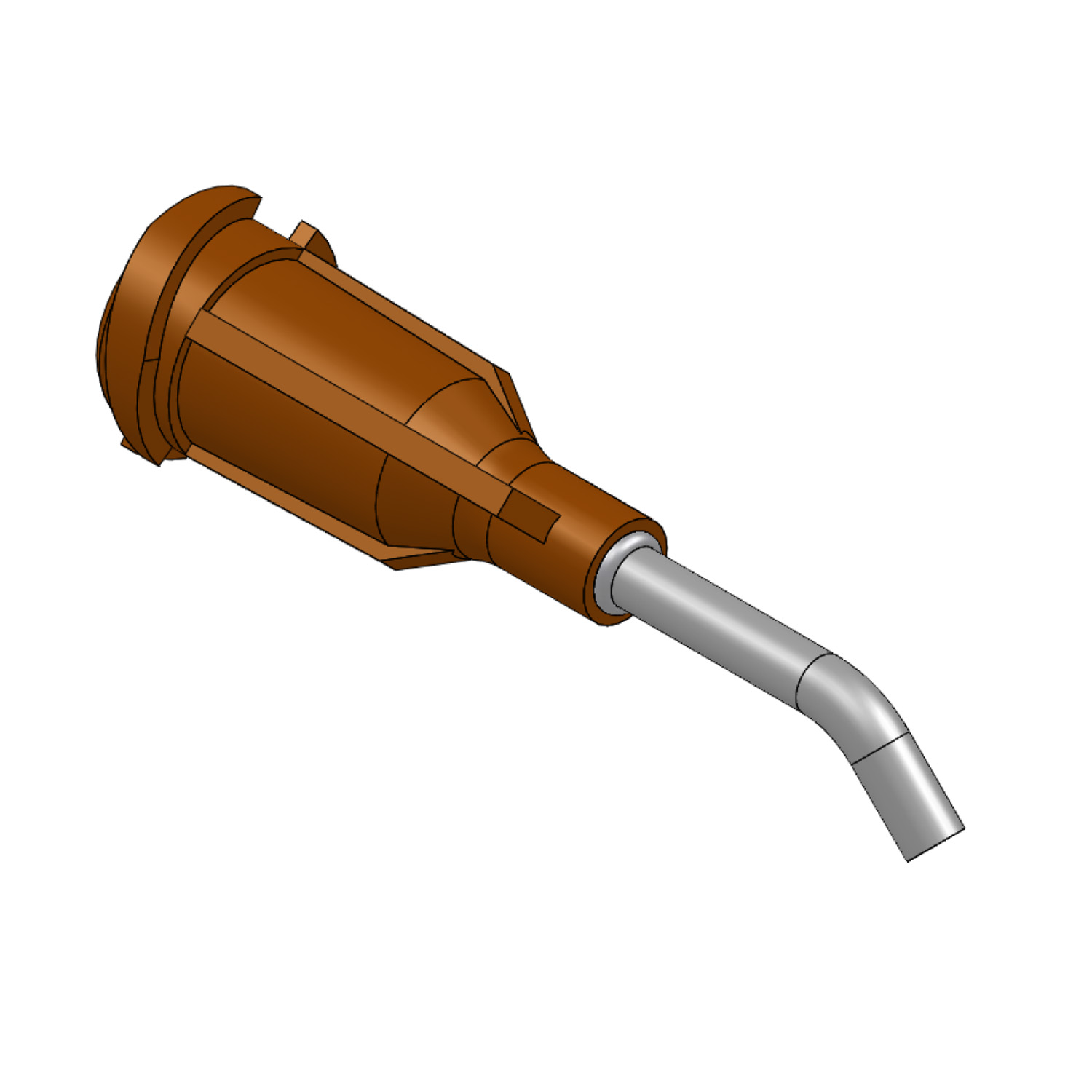 Techcon TE Bent Dispensing Tip, 15 Gauge x 1/2 in 45 Degree Amber (50)