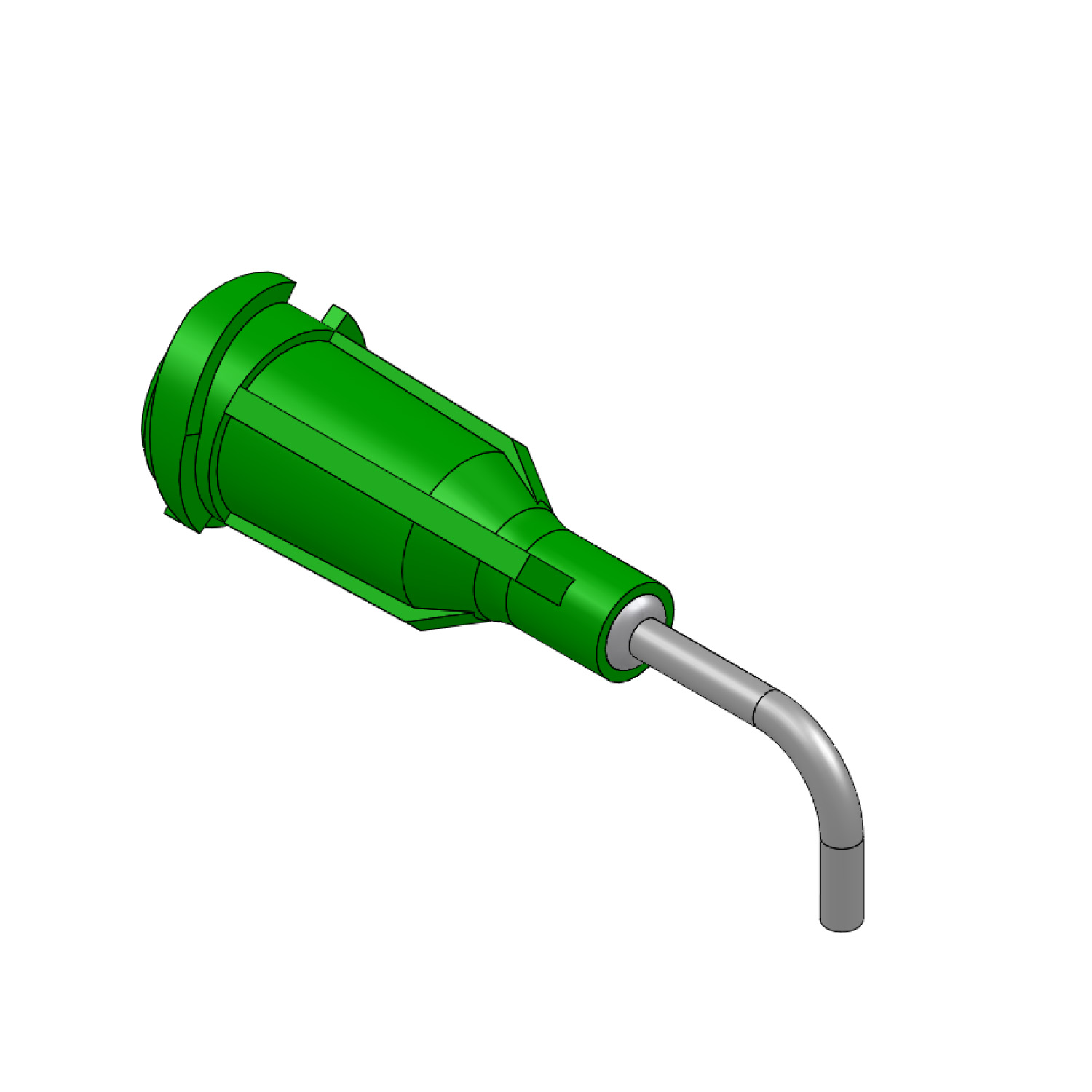 Techcon green 18 gauge 90 degree bent TE dispensing needle, 1/2 inch, 50 count