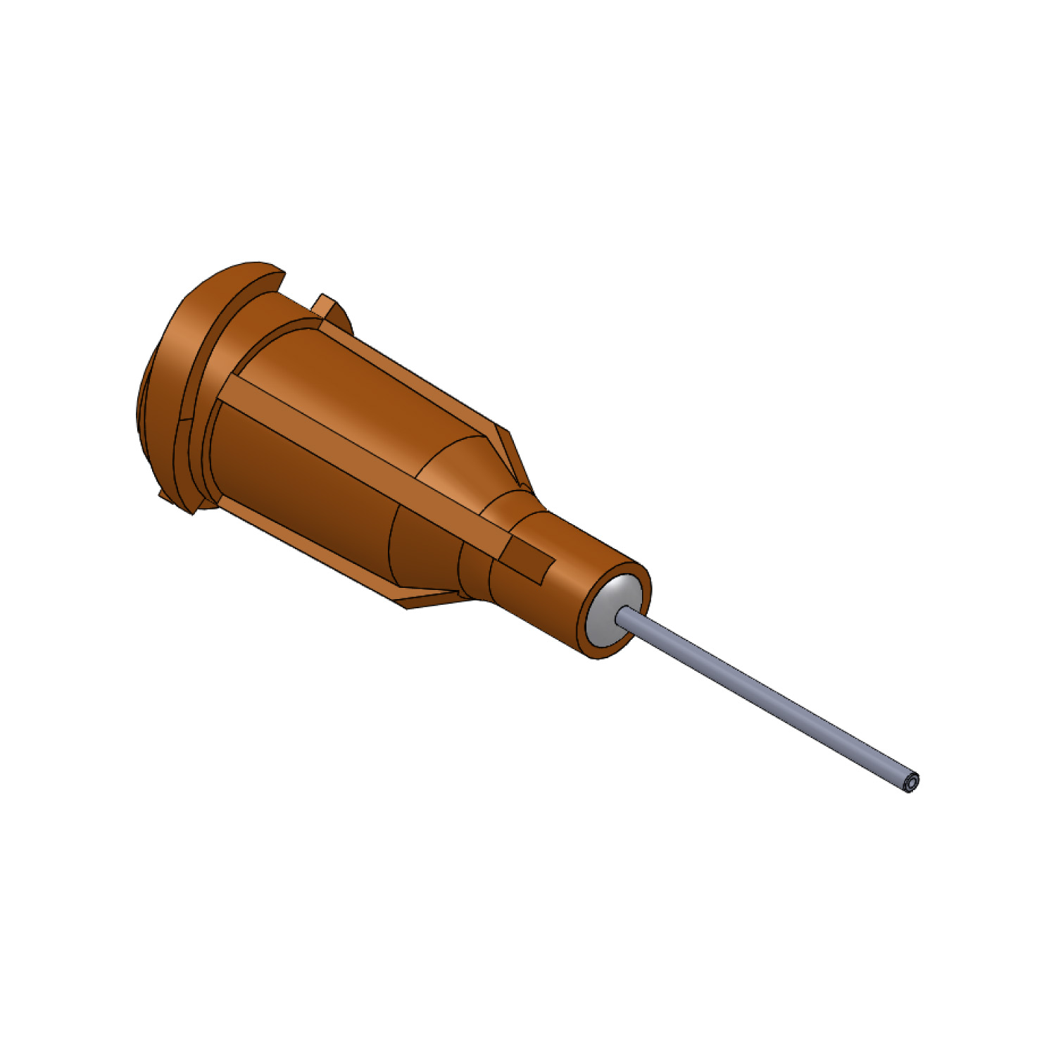 Techcon TE Series Dispensing Tip, 23 Gauge x 1/2 in Orange (50)
