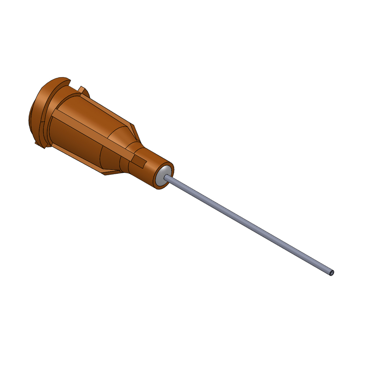 Techcon TE 23 Gauge Dispensing Needle, 1 In Orange, Pack of 50
