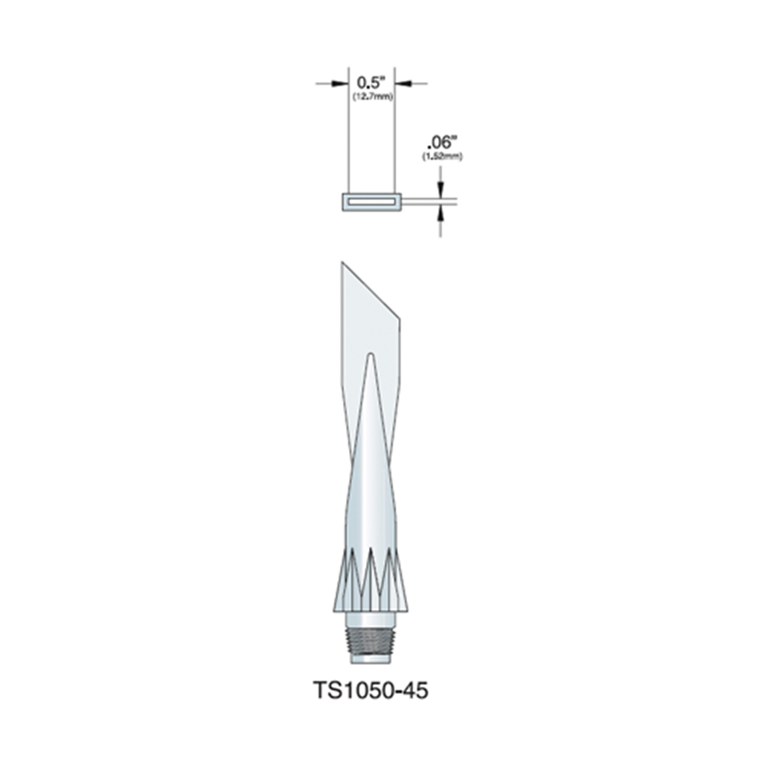 Techcon TS1050-45 Spreader Nozzles, 1/2 in 45 Degree, Box of 1000