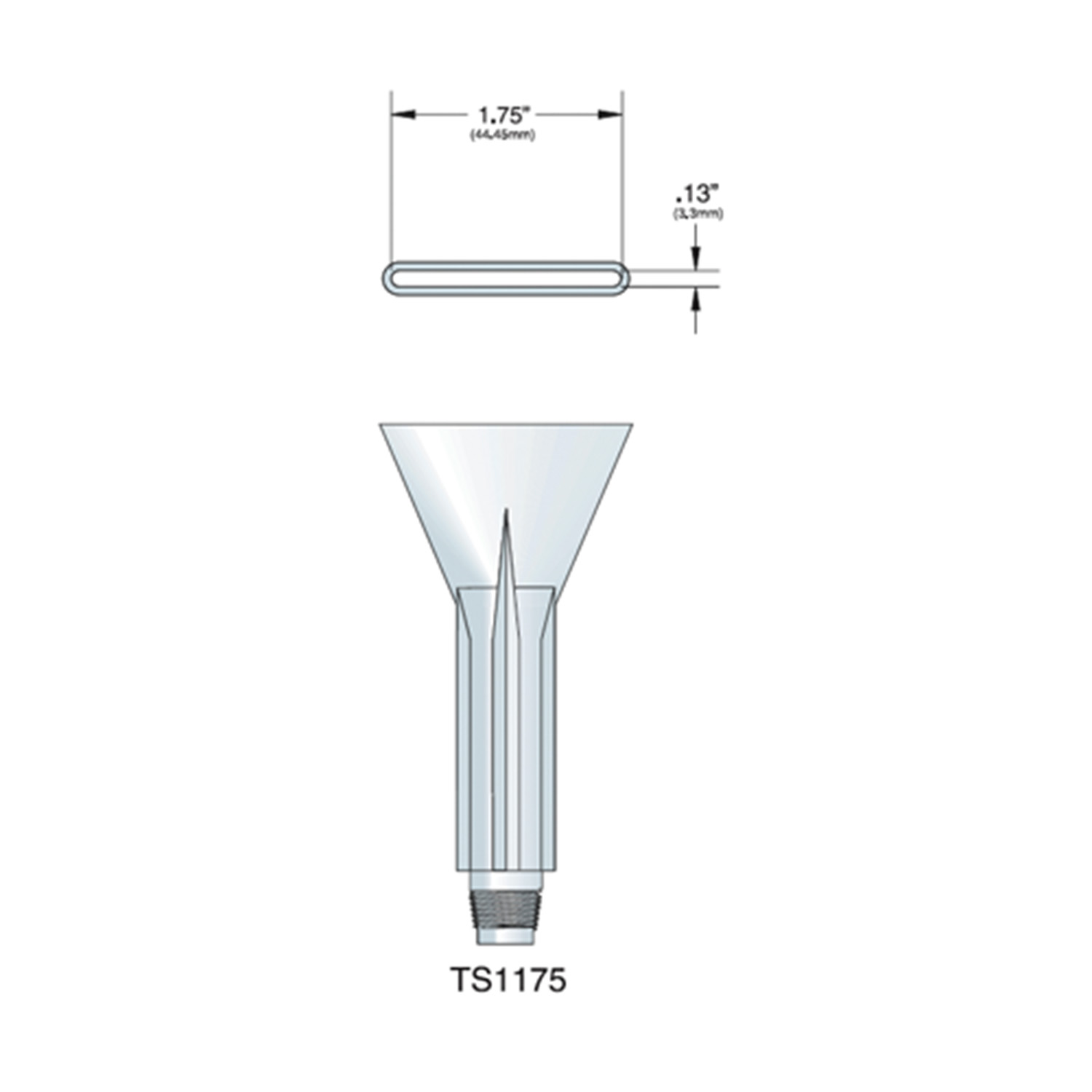 Techcon TS1175-1000 1-3/4 Inch Spreader Nozzle, 1000 Pack