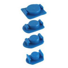 Techcon 700 Series 10cc Blue End Caps, 50 Pack