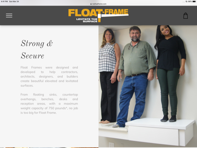 CounterBalance® Float Frame Under-The-Counter Bracket