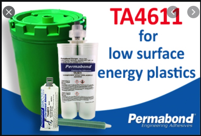 Permabond TA4611 Plastic Adhesive – Polypropylene, HDPE, PE