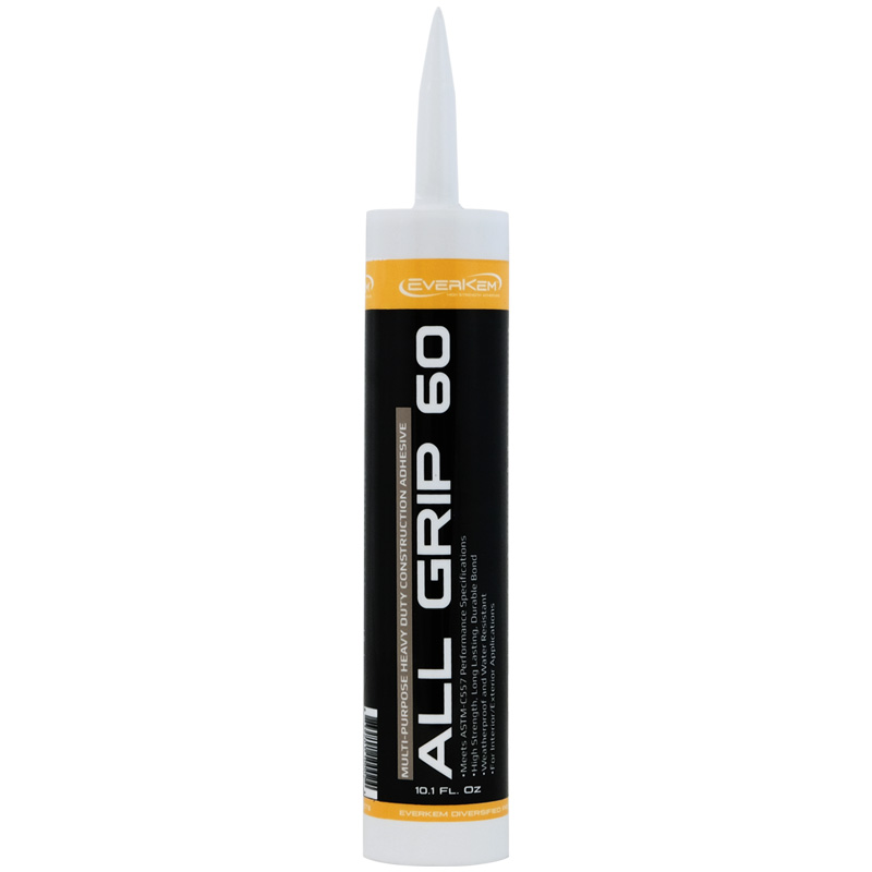 Everkem All Grip 60 – All Purpose Construction Adhesive 10.2 oz. caulk cartridge, Tan