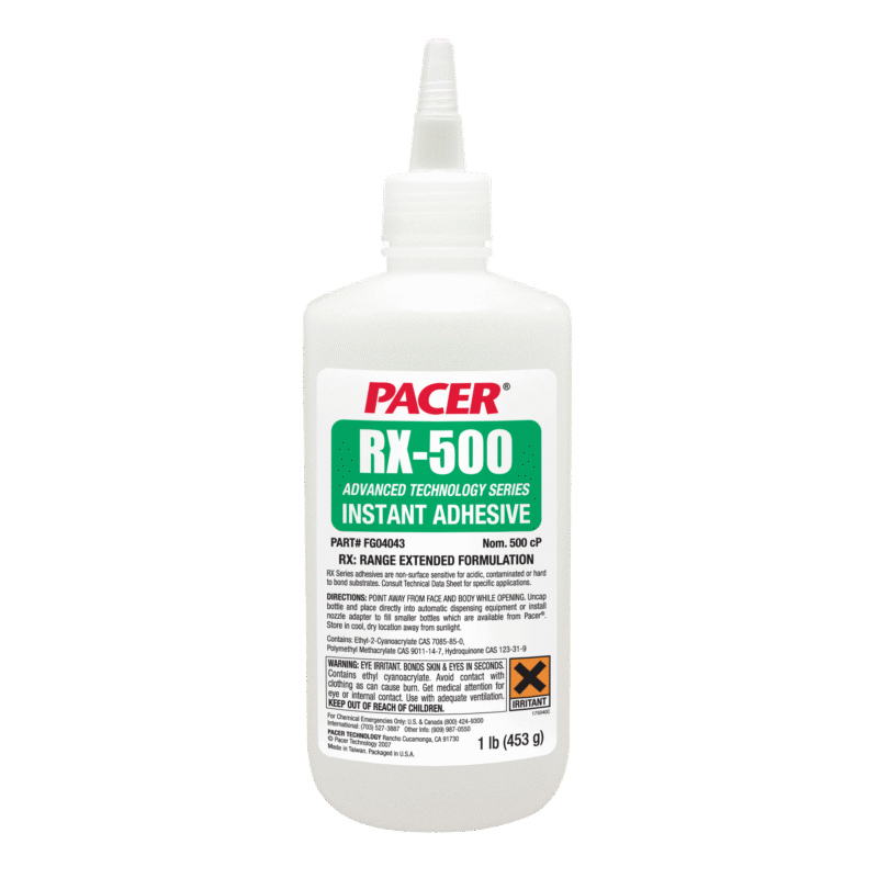 Pacer RX-500 range extended cyanoacrylate adhesive 1 lb bottle