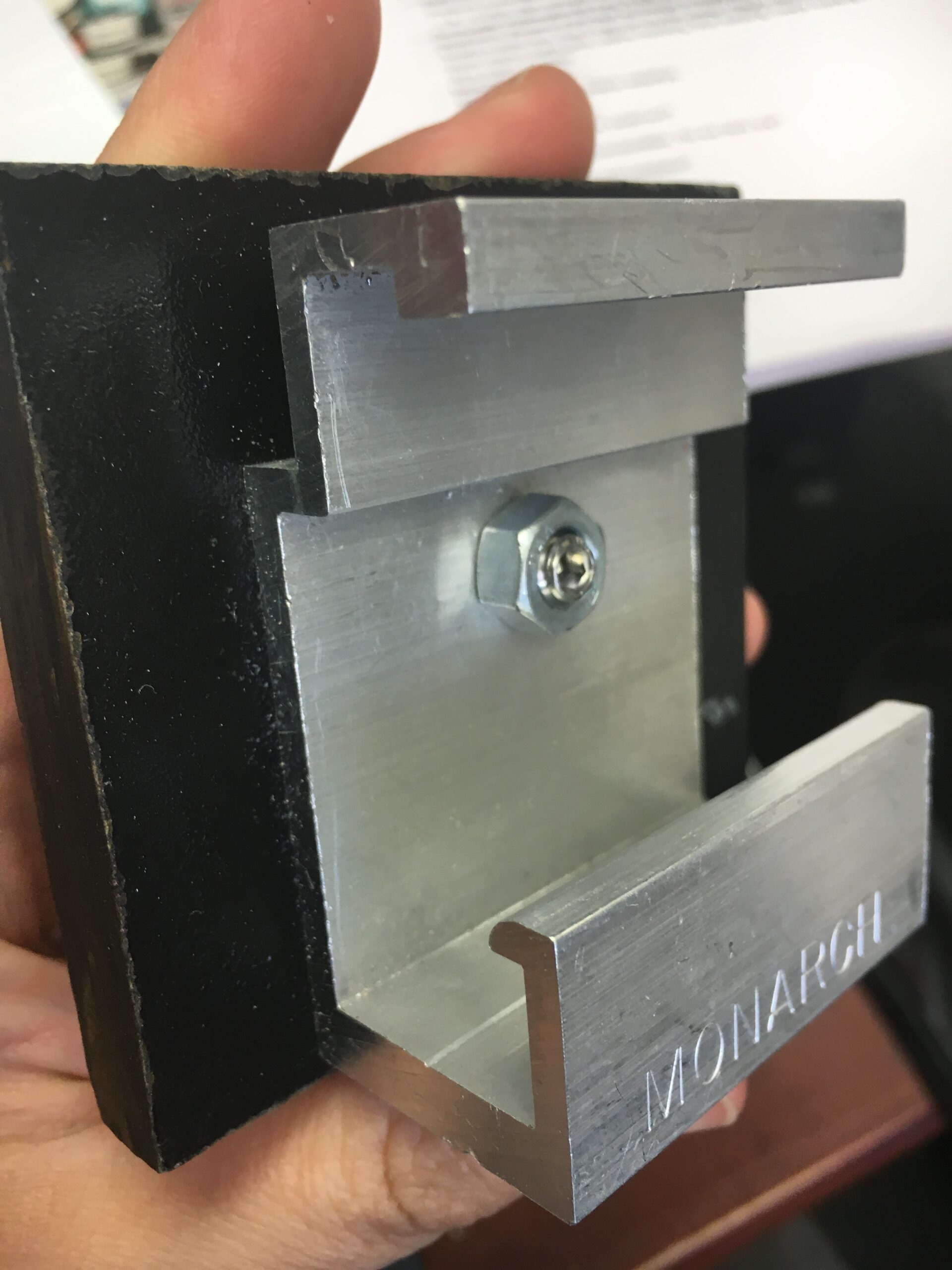 Monarch Metal MFSTR 1125 - Clip and Rail System Compatible with Keep-Nut Anchors