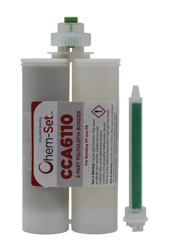 Chem-Set CCA6110 polyolefin bonder 400ml two-part cartridge with mixing nozzle