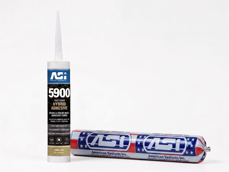 ASI 5900 Fast-Grab Hybrid Adhesive Natural White 10.2 oz cartridge and 20 oz sausage pack