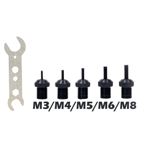 thumbnail image 2 of M8 Rivet Nut Gun Mandrel Tip Replacement - High Strength Steel Replacement Part With Storage Box 2 of 9