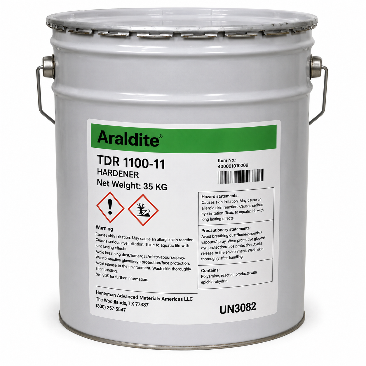 Huntsman Araldite TDR 1100-11 Hardener 35 kg industrial pail for epoxy adhesive system