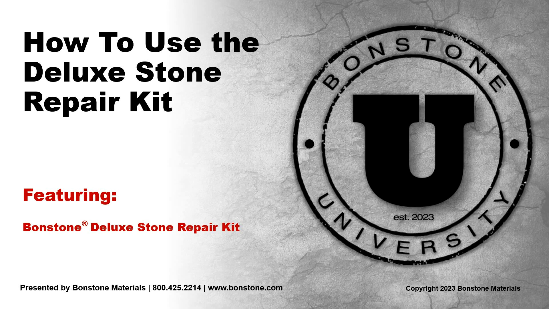How to use the Deluxe Stone Repair Kit │ Bonstone Materials Chemical