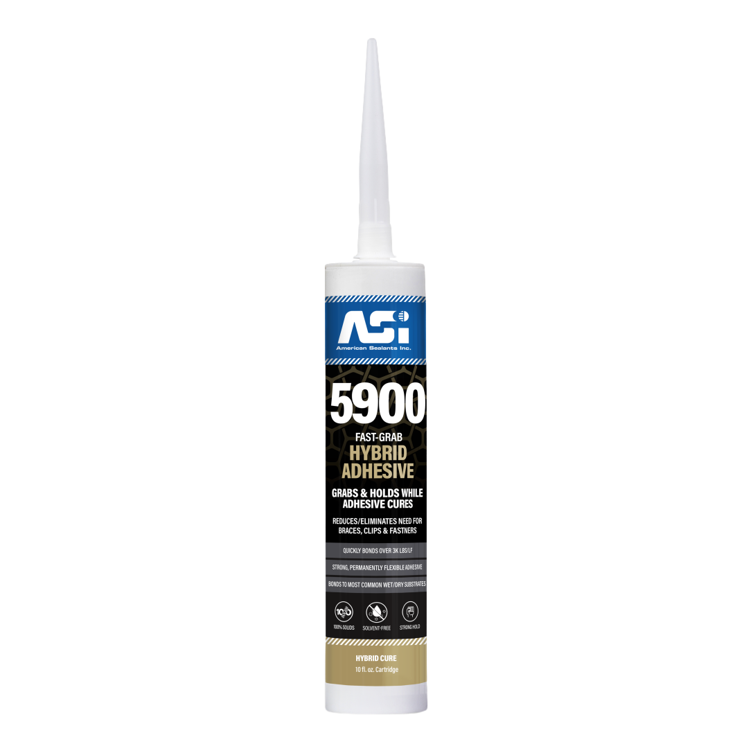 ASI 5900 Fast Grab Hybrid Adhesive 10.2 oz. caulk cartridge - Natural White