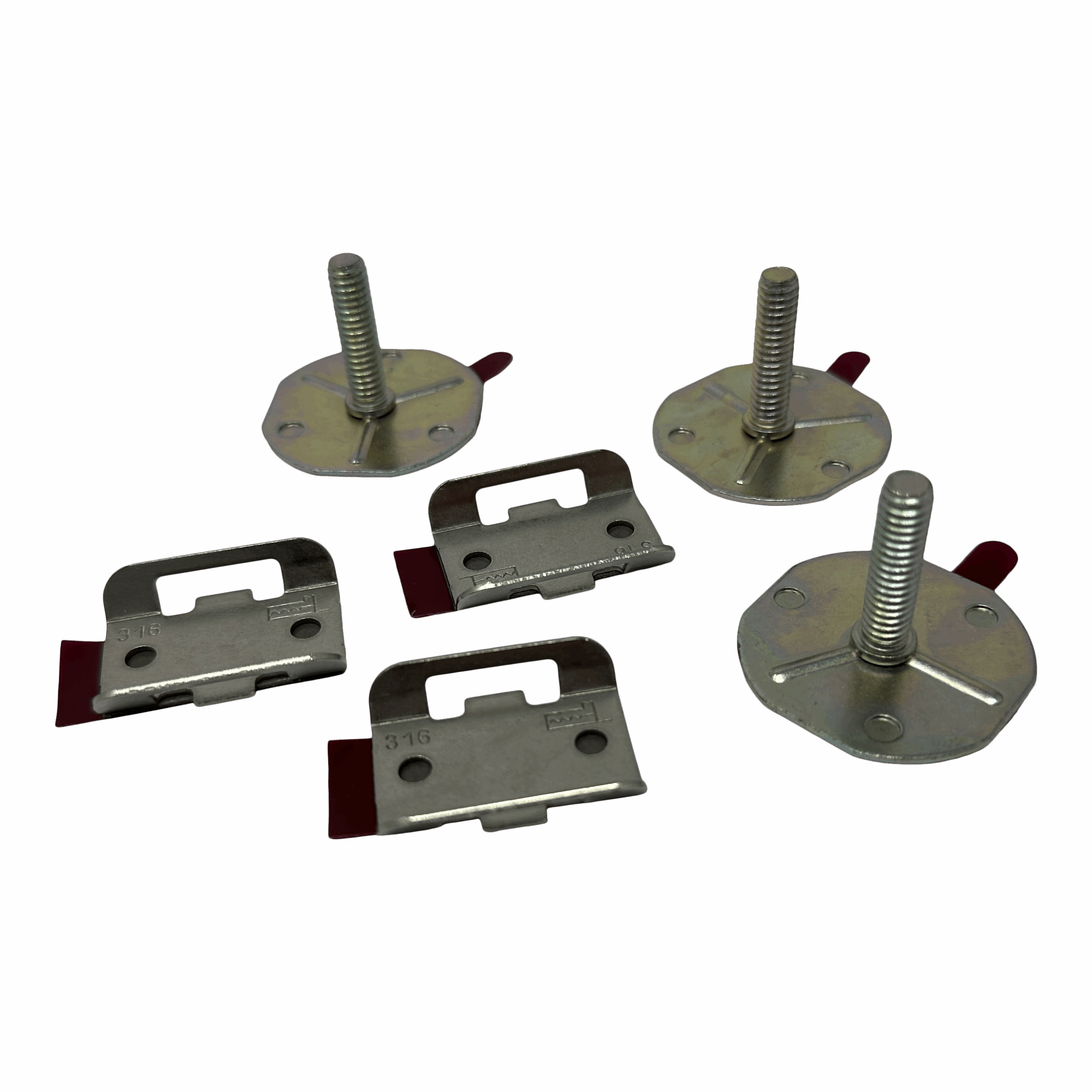 Chem-Set VST Wire Tie High Bond Tape Fastener - Model 1001 - 2 Hole Horizontal - 316 Stainless Steel