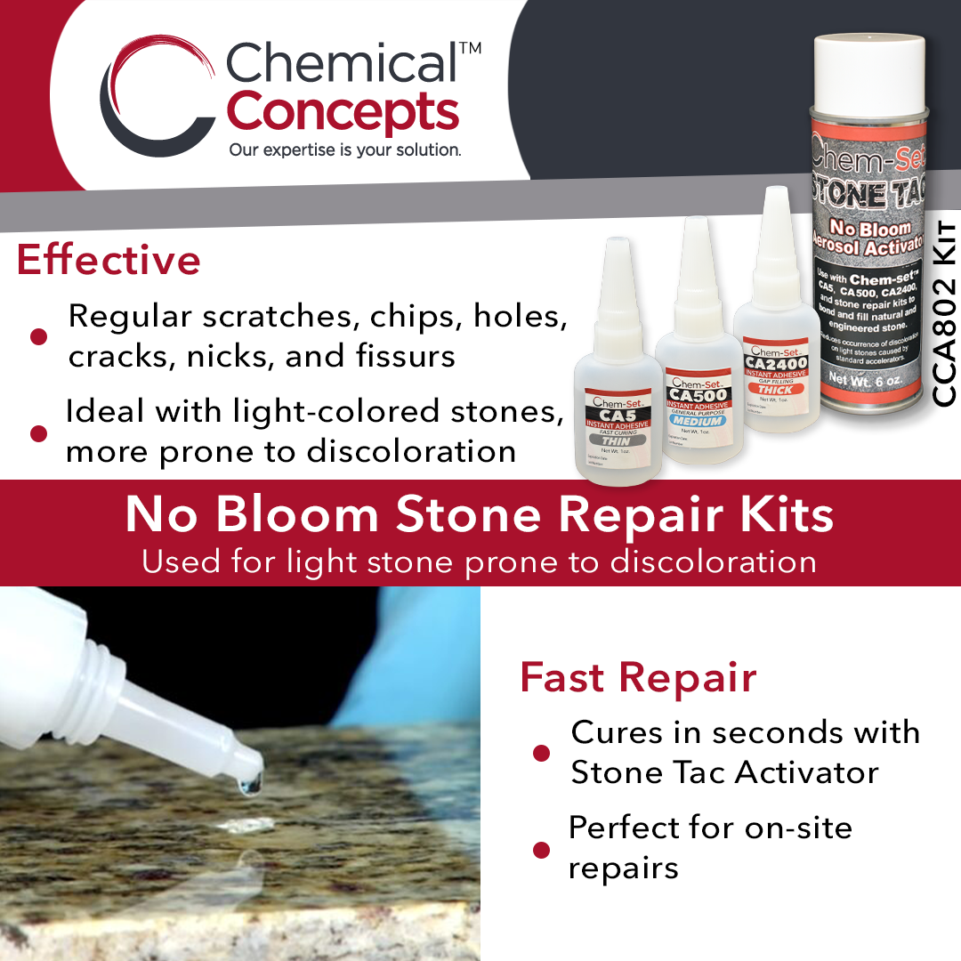 Chem-Set No-Bloom Pro Stone Repair Kit (1 oz) – CCA802
