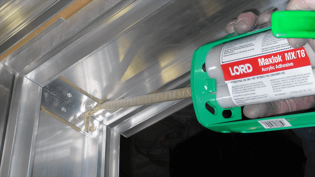 Maxlok adhesive used for bonding metal components