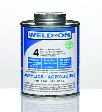 Weld-On #4 Clear Acrylic Plastic Cement - DCM & TCE Free