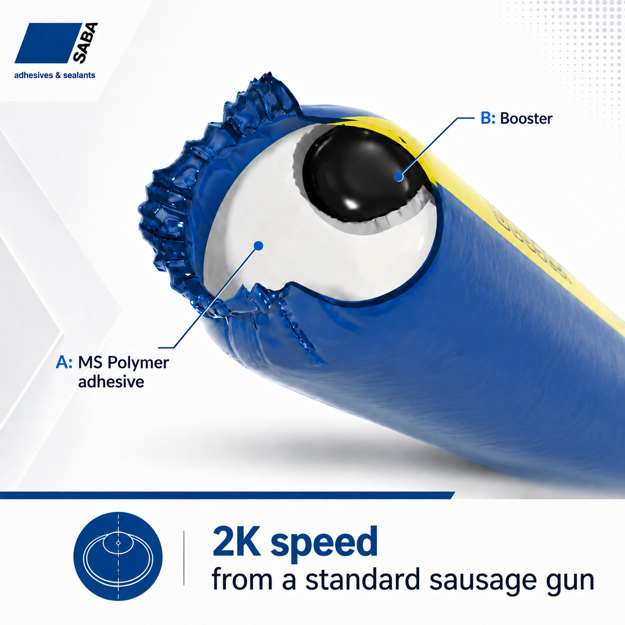 Sabatack 950 Boost MS Polymer Adhesive, 600 mL Sausage