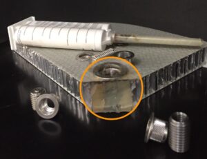 Deform-Nut TC/DM 1/4-20 threaded insert for honeycomb sandwich panels