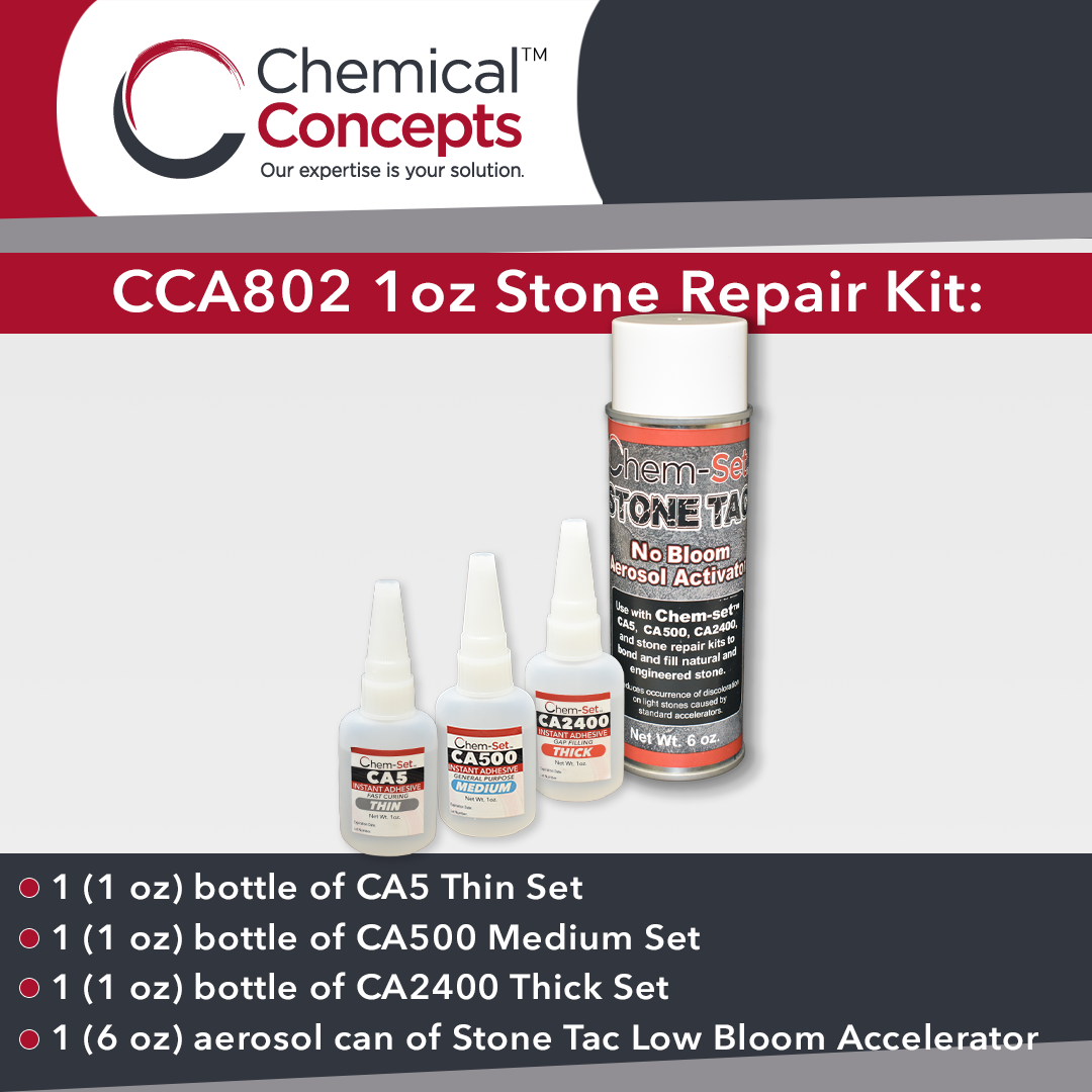 Chem-Set No-Bloom Pro Stone Repair Kit (1 oz) – CCA802