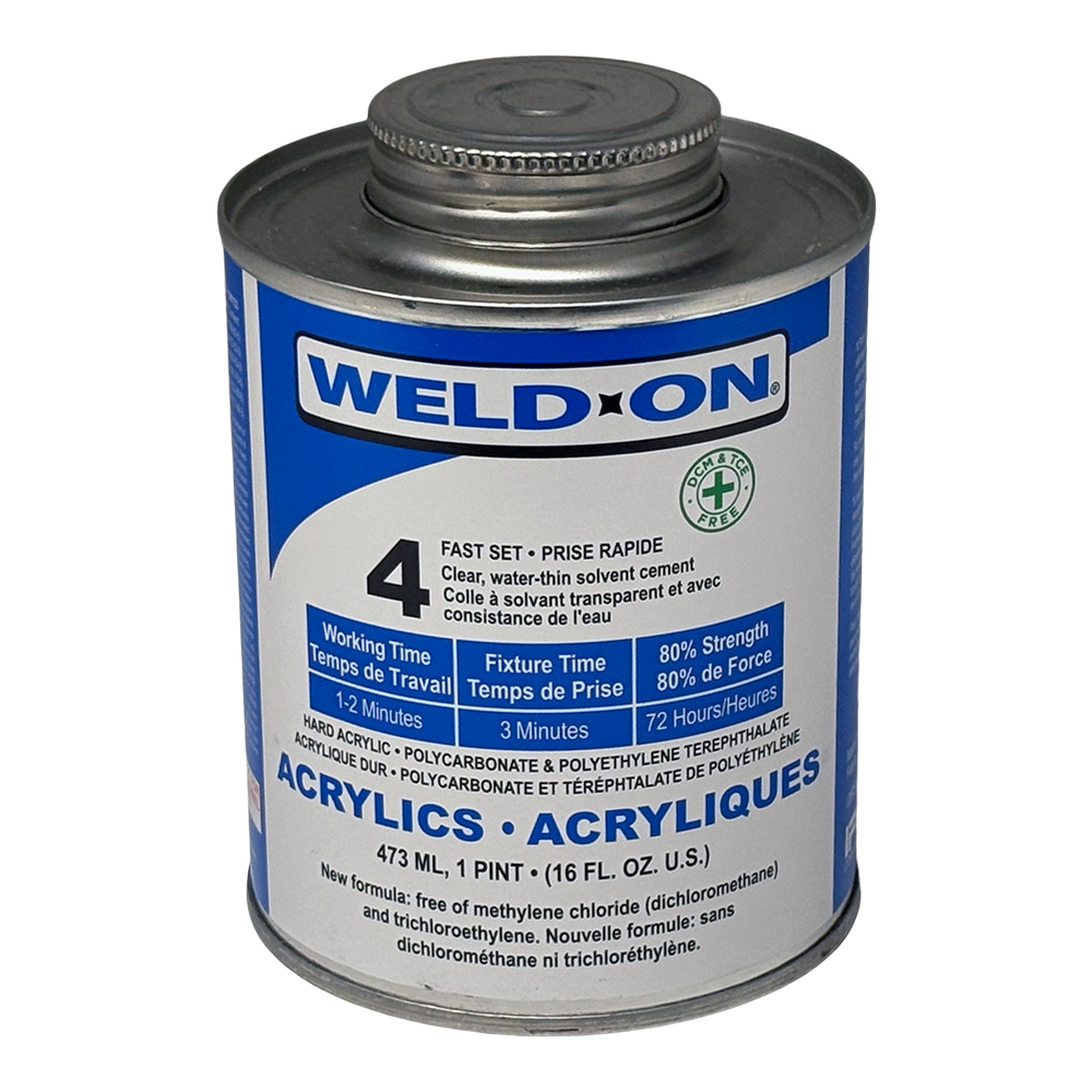 Weld-On #4 Clear Acrylic Plastic Cement - DCM \u0026 TCE Free, image size:1000x1000