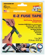 Pacer E-Z Fuse Tape, Black 1" x 36ft