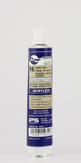 IPS Weld-On® 16 Acrylic Cement, 1.5oz Tube