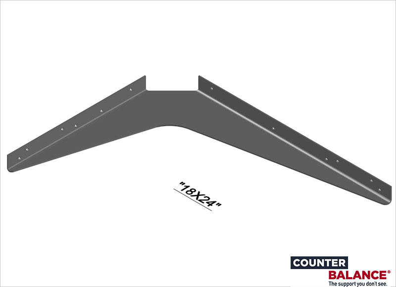 Stainless steel workstation bracket, 18 x 24 in size