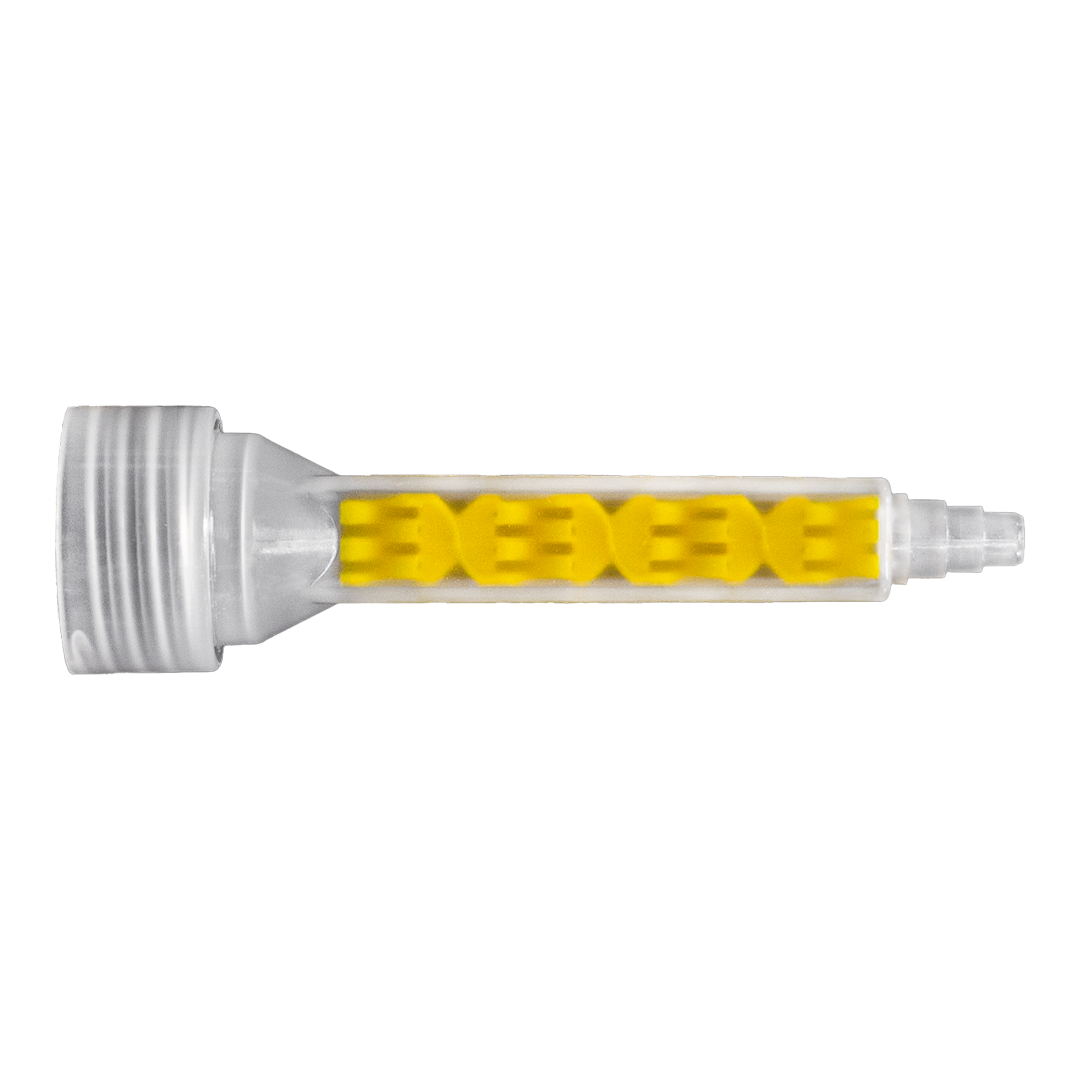 Xemex X2-G8-7S Low-Waste Static Mixer – Threaded Bell, Stepped Tip