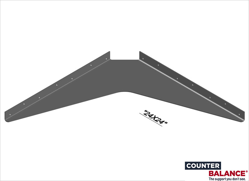 CounterBalance Workstation Bracket, 24 x 24 Inch, Almond