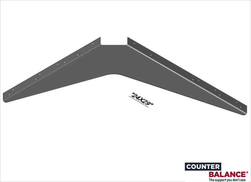 CounterBalance® Workstation Bracket-24x29-Gray-Import