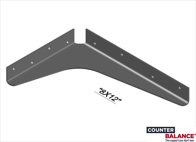CounterBalance® Workstation Bracket-8x12-White-US