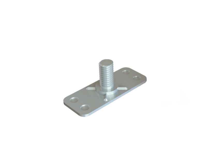 Specialinsert Master-Plate M1Y3815 RS Solid-Base Bonding Stud - 38x15mm Rectangular, 1" Length