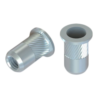 Deform-Nut Threaded Tubular Rivet Nuts With Round Head And Knurled Shank