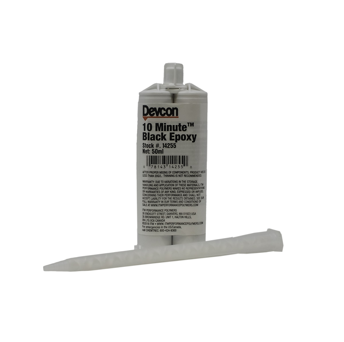 Devcon 10 Minute Epoxy Black 50 mL Cartridge